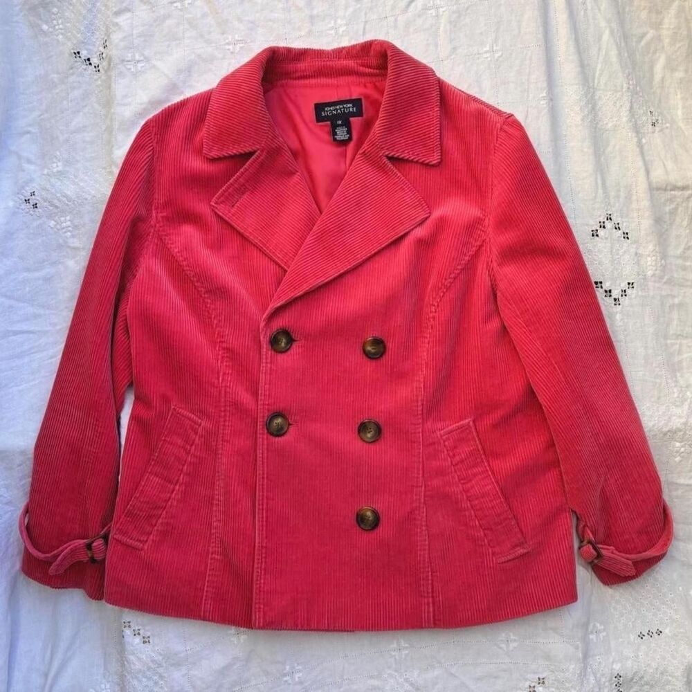 Jones-new-york Women's Red and Pink Jacket